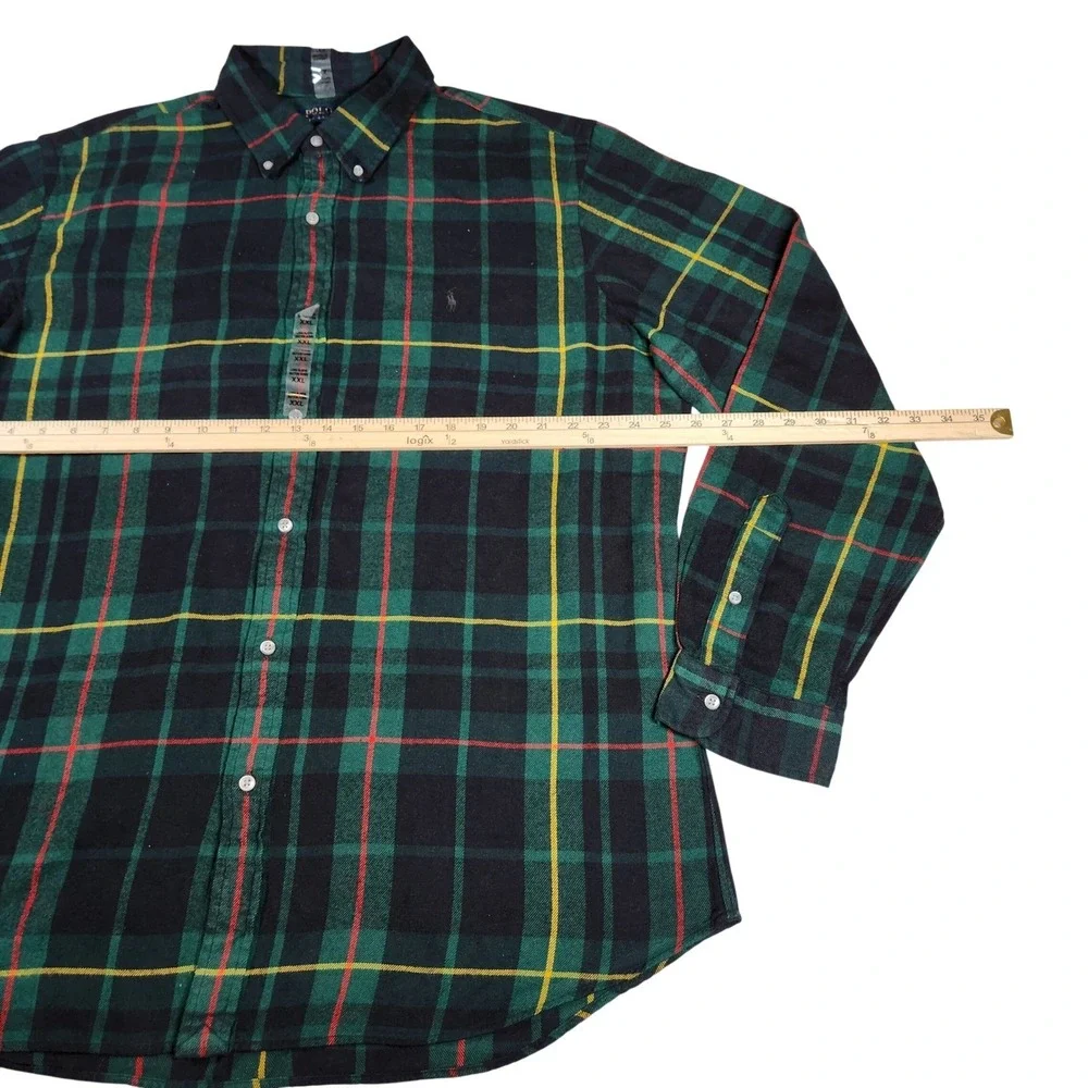 Polo Ralph Lauren Mens XXL Classic Fit‎ Plaid Cotton Flannel New
